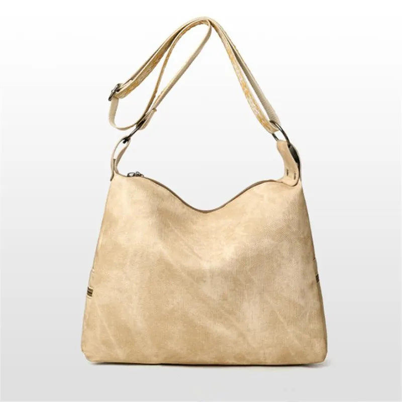 Vintage Style Shoulder Bag for Women Multi Layer Versatile Faux Leather Crossbody Bag Casual Handbag Purse with Zipper Closure