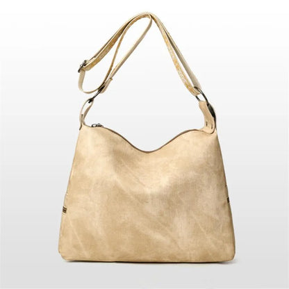 Vintage Style Shoulder Bag for Women Multi Layer Versatile Faux Leather Crossbody Bag Casual Handbag Purse with Zipper Closure