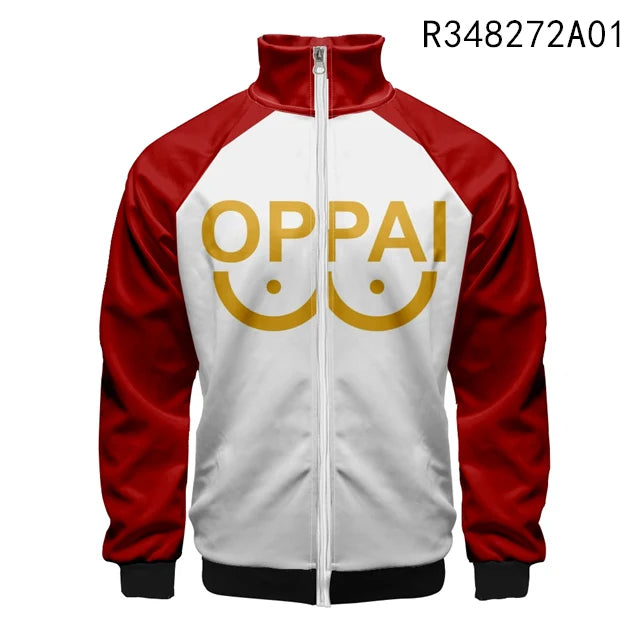 Anime Saitama Oppai 3D Digital Printing Hoodies Men Women Long Sleeve Hoodie Sweatshirt Fashion Harajuku Jacket Cosplay Costume