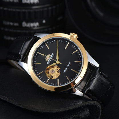 Orient Watch Refurbished Japanese Fully Automatic Mechanical Watch Hollowed Out Business Men's Watch Stainless Steel Strip