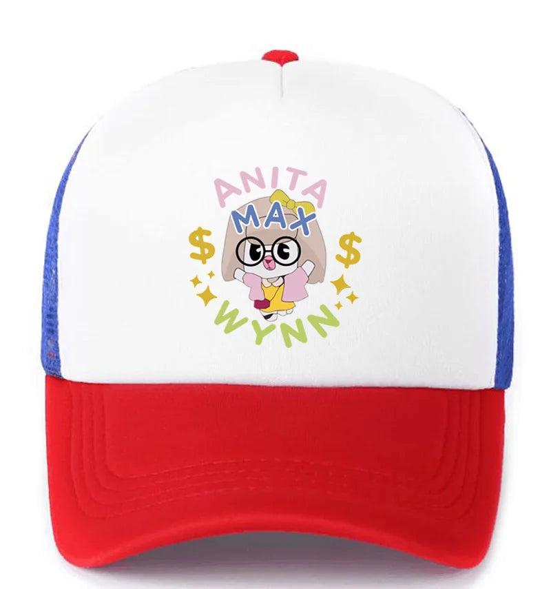 Trendy Anita Max Wynn Foam Trucker Hat Cute Mesh Snapback Caps Boy Girl Sun Beach Baseball Cap Female Summer Breathable Visor