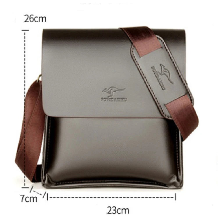 Luxury Kangaroo Brand Leather Messenger Bag Man Handbag Chest Crossbody Bag For Men Business Small Shoulder Bag Summer Male Bag