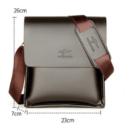 Luxury Kangaroo Brand Leather Messenger Bag Man Handbag Chest Crossbody Bag For Men Business Small Shoulder Bag Summer Male Bag