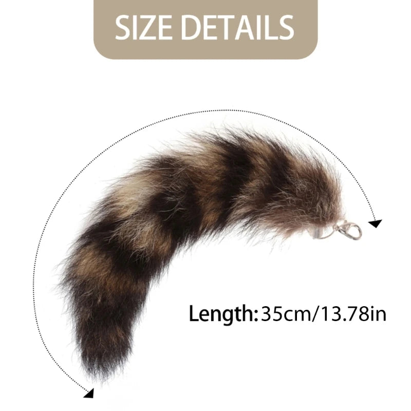 New Fashion Wolf Tail Fur Keychains Unisex Pendant Car Keyring Holder Key Chains Charm Bag Accessories Gifts