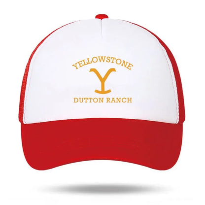 Classic Yellowstone Dutton Ranch Foam Trucker Cap Men Women Adjustable Mesh Dad Hat Adult Daily Sun Sports Visor Caps