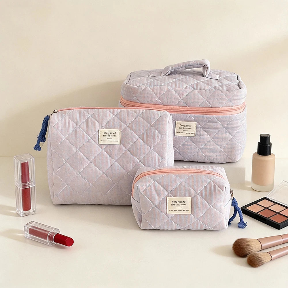 Airfriend Makeup Bag Pink Cosmetic Girl'S Toiletry Soft Makeup Cute Cosmetic Bag Toiletry Organizer Women'S Travel Cosmetic Bag