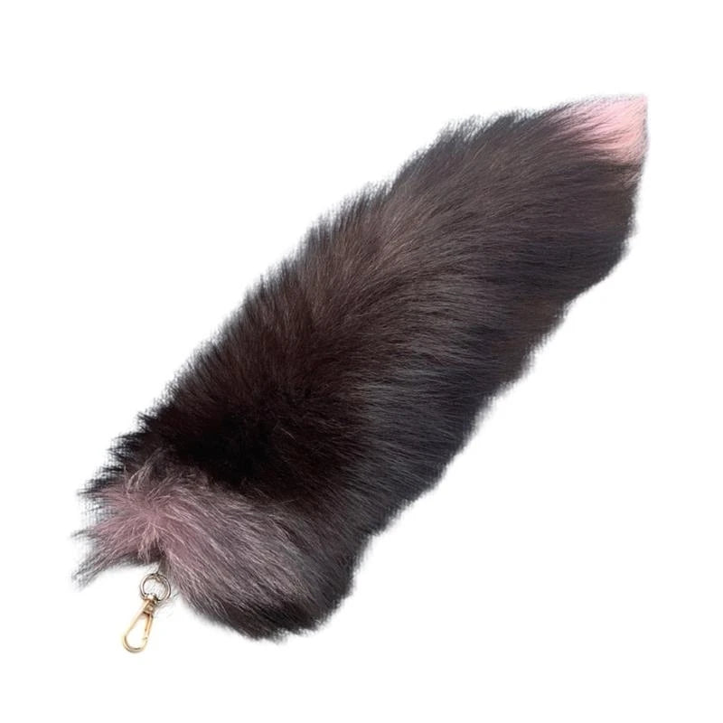 New Fashion Wolf Tail Fur Keychains Unisex Pendant Car Keyring Holder Key Chains Charm Bag Accessories Gifts