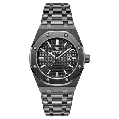 PAAZOMU Original Luxury Men's Watches Date Chronograph Stainless Steel Quartz Watch Waterproof Luminous Fashion Man Wristwatch