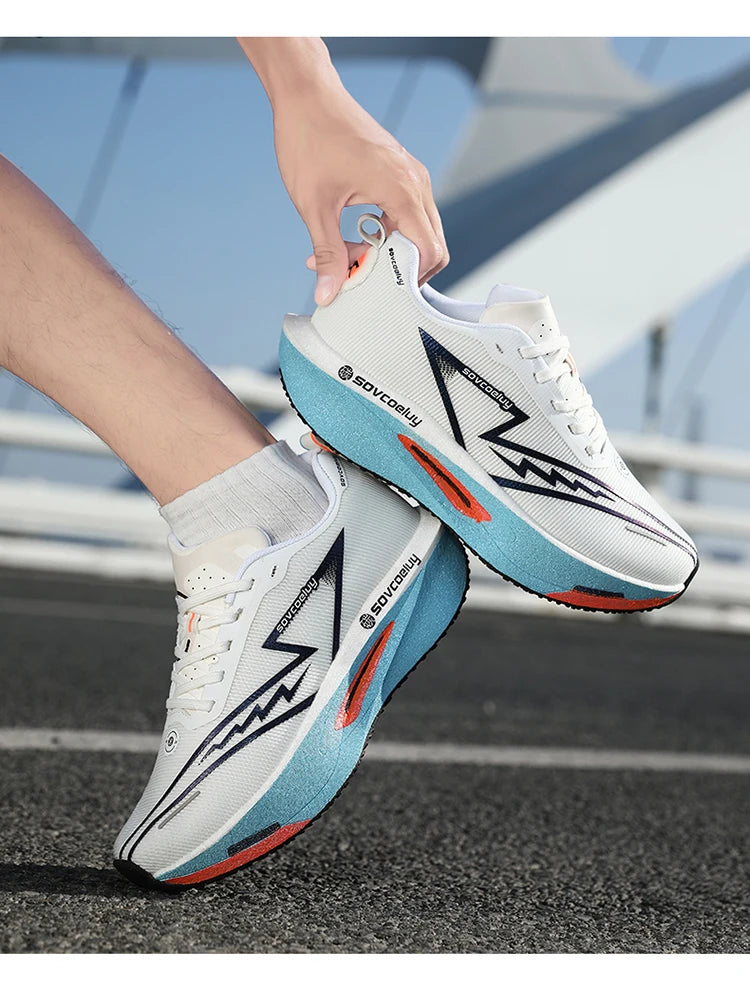 Running Shoes Carbon Board Speciality Marathon Men Sports Breathable Lightweight Women's Comfortable Athletic Nonskid Sneakers