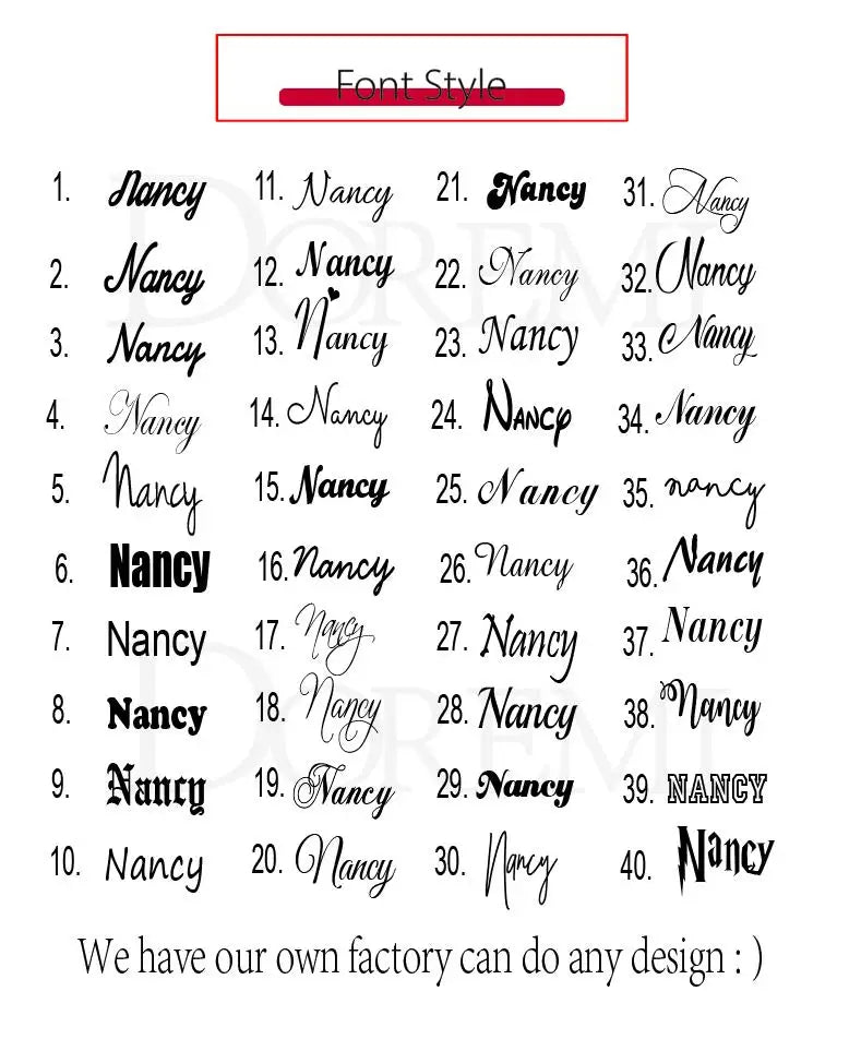  DOREMI Personalized Custom Necklace For Women Hollow Stars Pendant Customized Name Multiple Fonts To Choose For Gift Necklace