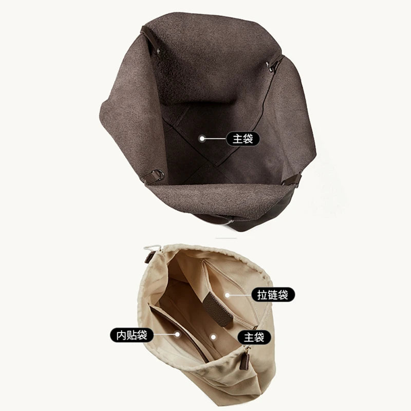 Hifashion Cow Genuine Leather Large Underarm Shoulder Bags For Women 2026 Luxury Designer Shopping Tote Office Ladies Handbags