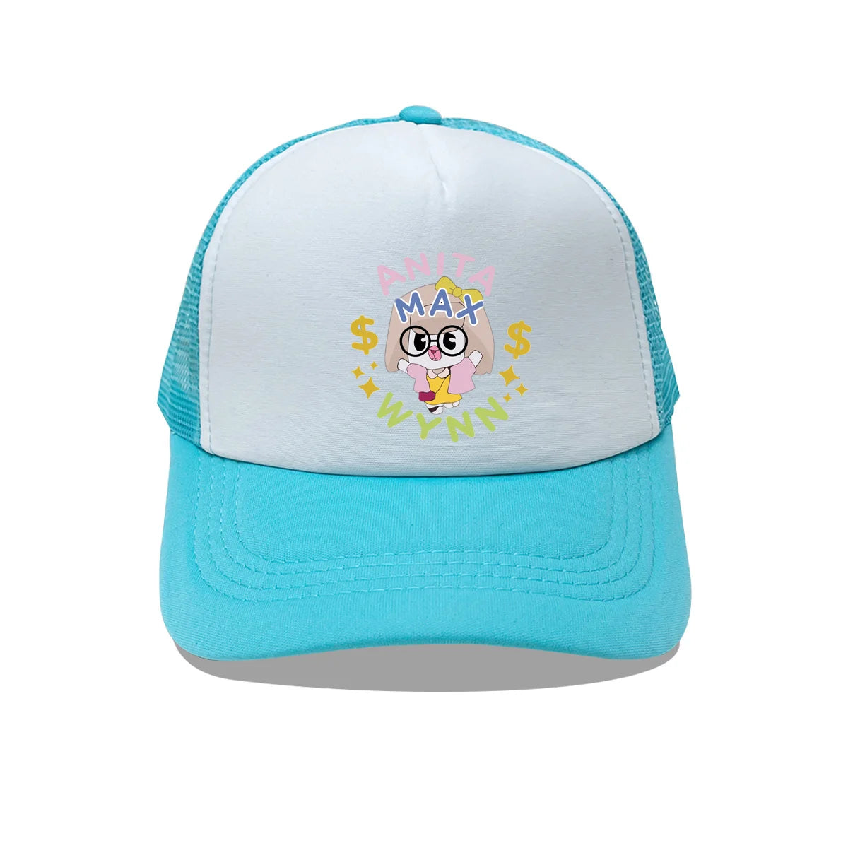 Trendy Anita Max Wynn Foam Trucker Hat Cute Mesh Snapback Caps Boy Girl Sun Beach Baseball Cap Female Summer Breathable Visor