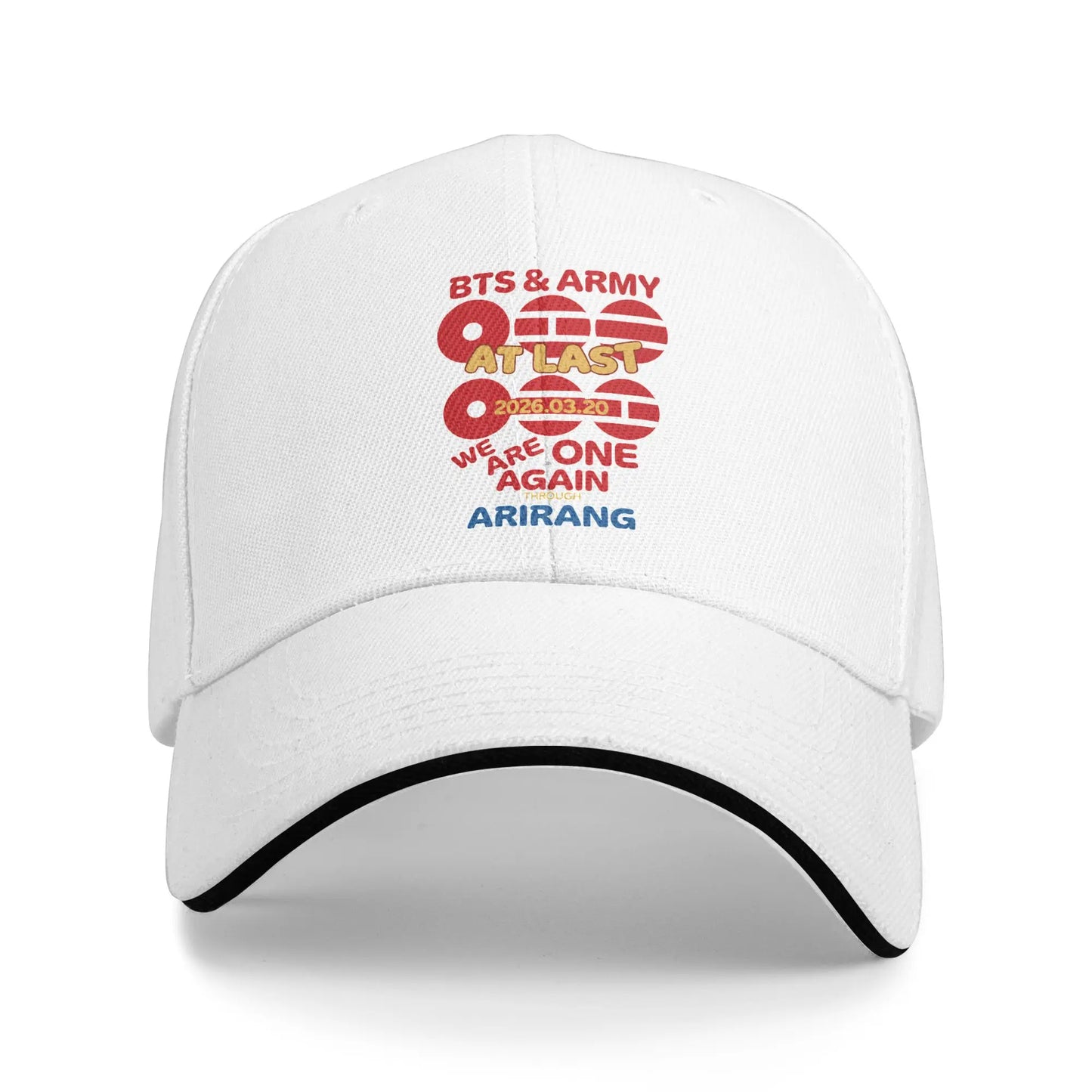Arirang Album Tour Baseball Cap Retro BT is Back Sandwich Hats Men Women Breathable Sun Hat Running Golf