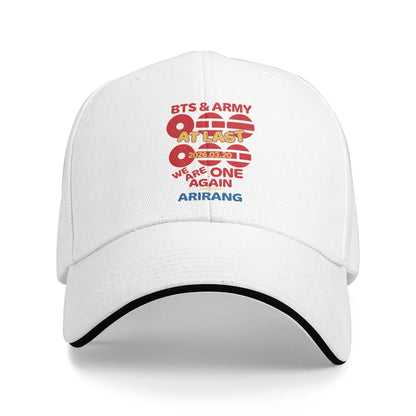 Arirang Album Tour Baseball Cap Retro BT is Back Sandwich Hats Men Women Breathable Sun Hat Running Golf