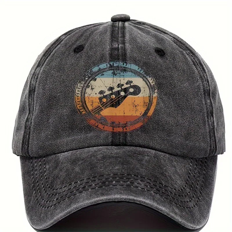 Print Washed Cotton Baseball Cap for Men Women Vintage Casual Peaked Caps Outdoor Running Sun Hat Adjustable Soft Top