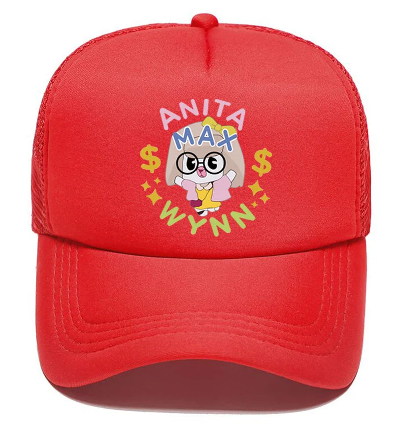 Trendy Anita Max Wynn Foam Trucker Hat Cute Mesh Snapback Caps Boy Girl Sun Beach Baseball Cap Female Summer Breathable Visor