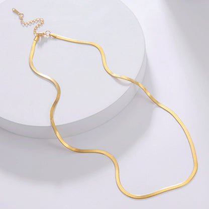 Skyrim Stainless Steel Snake Chain Necklace for Women Men Gold Color Herringbone Choker Neck Chains 2026 Trend Jewelry Gift Hot