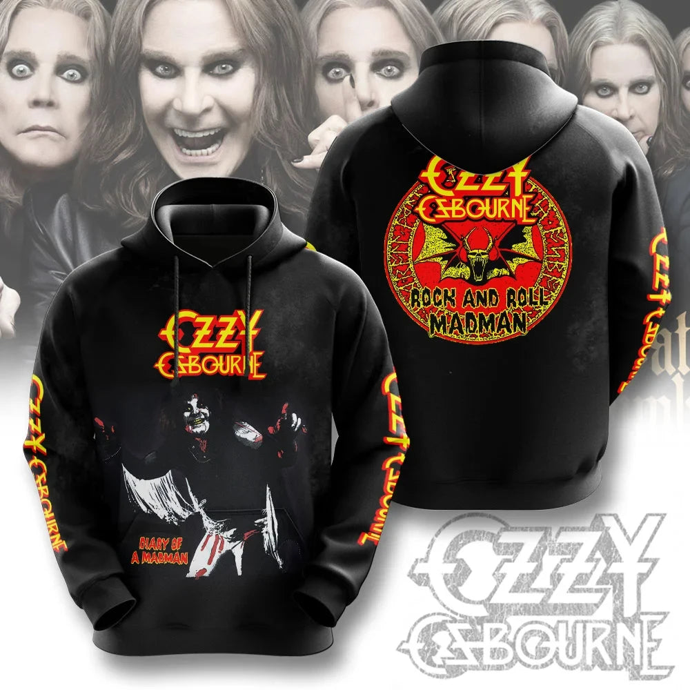 Rock Band Ozzy Osbourne 3d Print Hoodies Men Women Fashion Oversized Hoodie Sweatshirt Adult Clothing Fans Coat Mens Hoodie Y2k