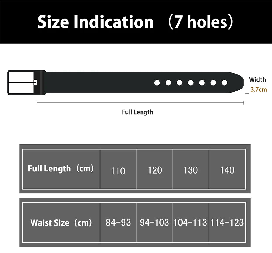 Maikun Genuine Leather Men's Belt Large Size Casual Belt   Alloy Pin Buckle Business Suit Belt Father's Day Present Gift
