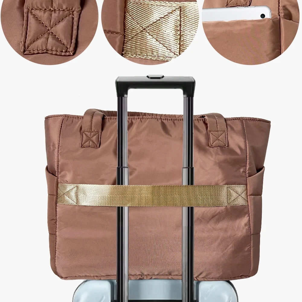 Women Tote Bag Waterproof Large Capacity Mommy Bag with Multi-compartments for Travel Work Laptop Bag