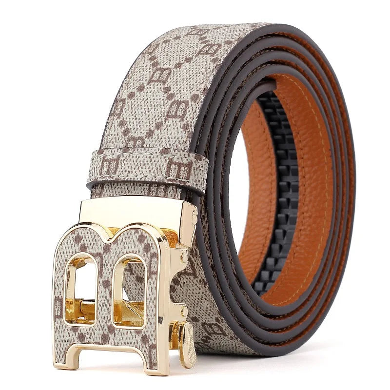 High Quality 3.4cm Luxury Brand Men Belts Famous Leather Belts for men Designers B Buckle Male Strap jeans belt