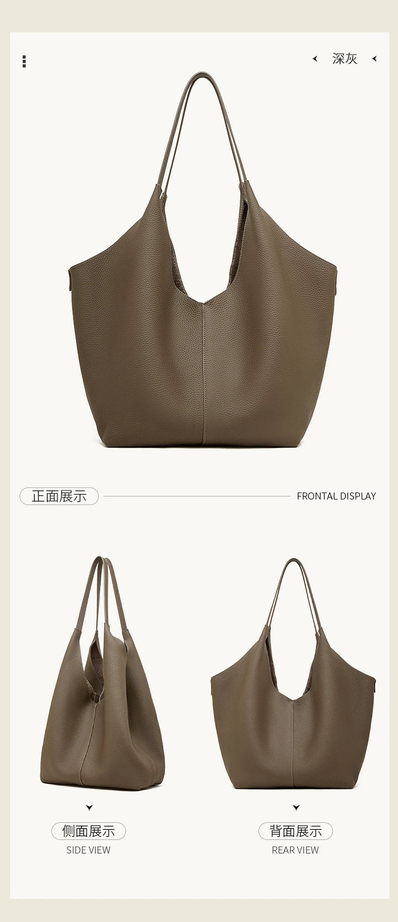 Hifashion Cow Genuine Leather Large Underarm Shoulder Bags For Women 2026 Luxury Designer Shopping Tote Office Ladies Handbags