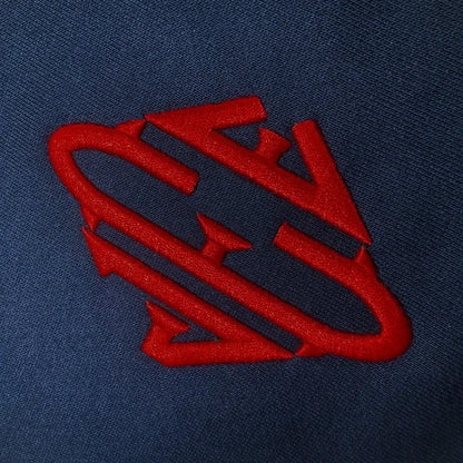 Russia Retro Y2K Harajuku Embroidery Pullover Quarterzip Stand Collar Polo Shirt Sweatshirt Casual Men Clotheing