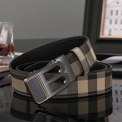 2025 High Quality Men's Belt Designer Genuine Leather Belts Male Metal Automatic Buckle Casual Fashionable Belt for men Jeans