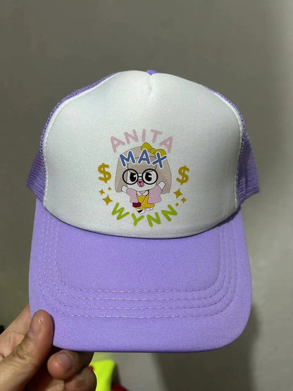 Trendy Anita Max Wynn Foam Trucker Hat Cute Mesh Snapback Caps Boy Girl Sun Beach Baseball Cap Female Summer Breathable Visor