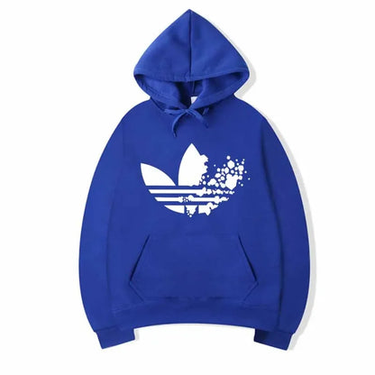 Men's Fashionable and Versatile Fleece Sweatshirt, Thin and Warm, Three-dimensional Pocket, Printed Fit