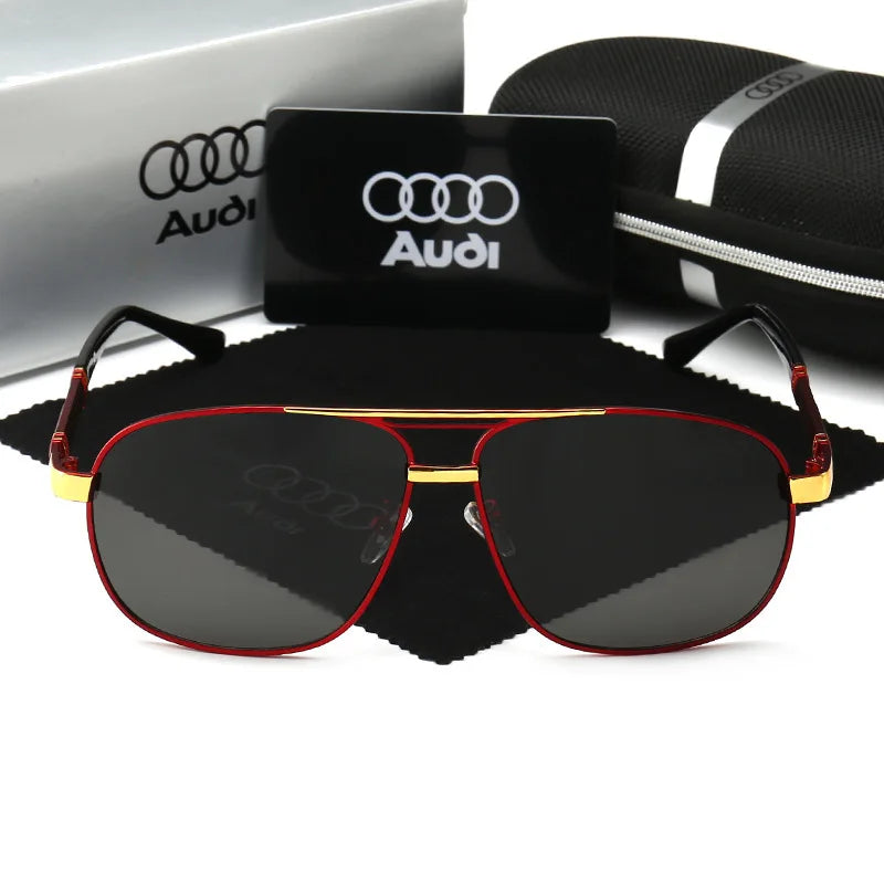 Audi Polarized UV400 Driving Sunglasses for Men/Women Square Frame Glasses Wholesale Gift for Auto Enthusiasts