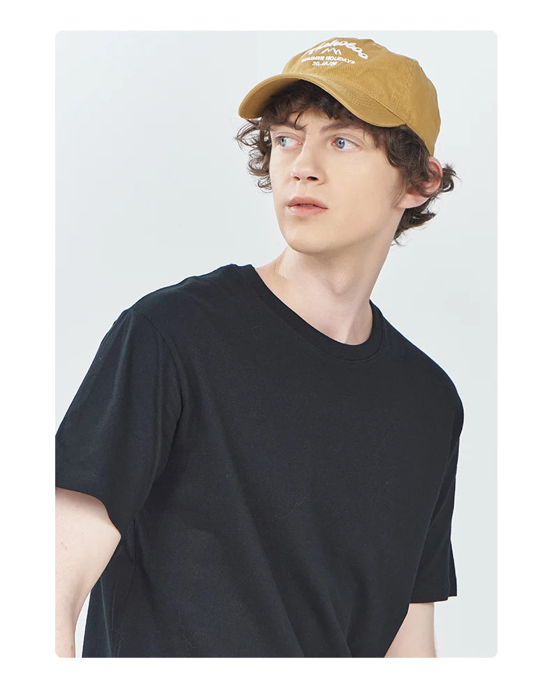 100% Cotton Solid Tshirts Men Woman Short Sleeve Fashion Brand Trend Casual Soft Clothing Tees Customized Products Summer Tops