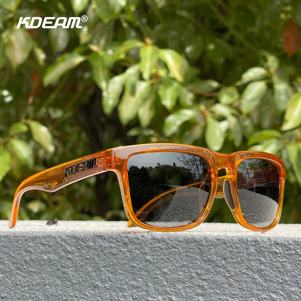 KDEAM Unisex Square Sunglasses Polarized Coated Lens Suitable For Driving Fishing Sunglasses Anti-Blue Light Computer Eyeglasses
