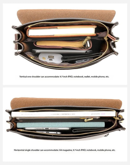 Luxury Kangaroo Brand Leather Messenger Bag Man Handbag Chest Crossbody Bag For Men Business Small Shoulder Bag Summer Male Bag