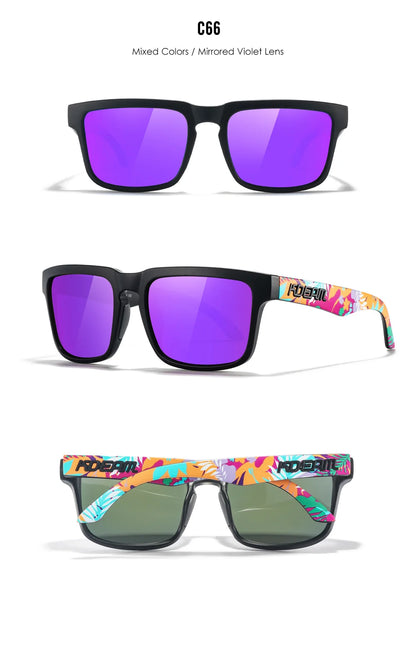 KDEAM Unisex Square Sunglasses Polarized Coated Lens Suitable For Driving Fishing Sunglasses Anti-Blue Light Computer Eyeglasses