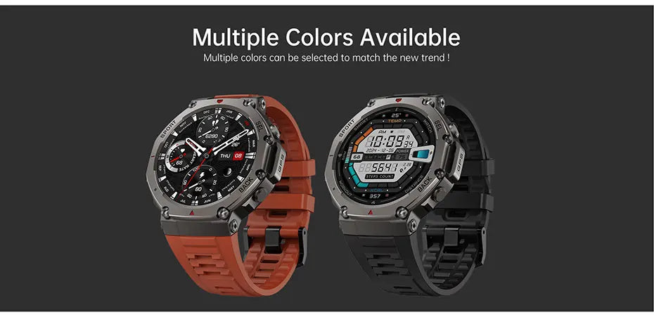 Smart Watch For T-Rex 3 GPS Smartwatch AMOLED Touch Screen 5ATM Outdoor Compass Smart Fitness Sport Monitor Men Watch ForXiaomi