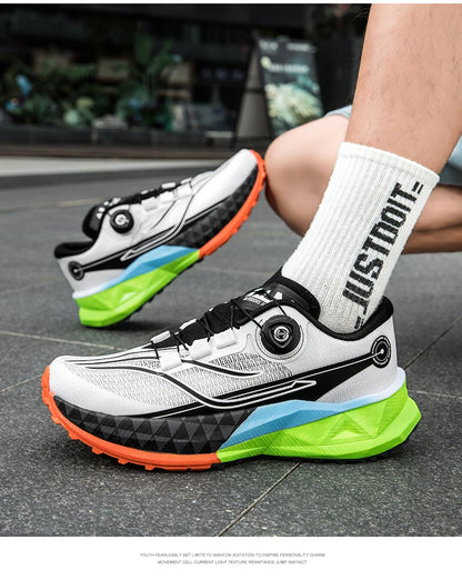 2025 New Soft Soled Outdoor Casual Sports Shoes With Rotating Buckle Carbon Plate And Popcorn Outsole, Men'S Running Shoes 35-44