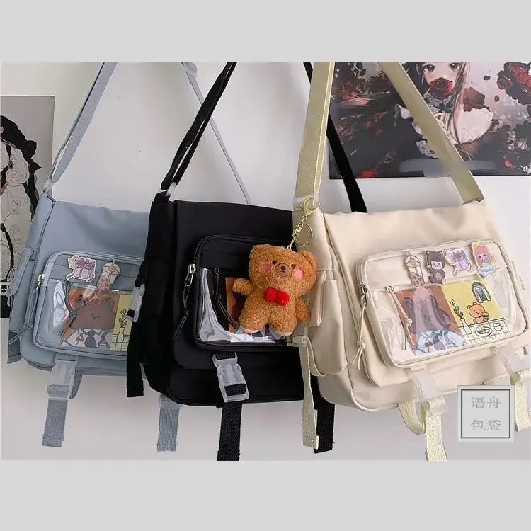 Women's Bag Messenger Korean Style Female Backpack College Large Capacity Versatile Shoulder Student School Postman Tote Bags
