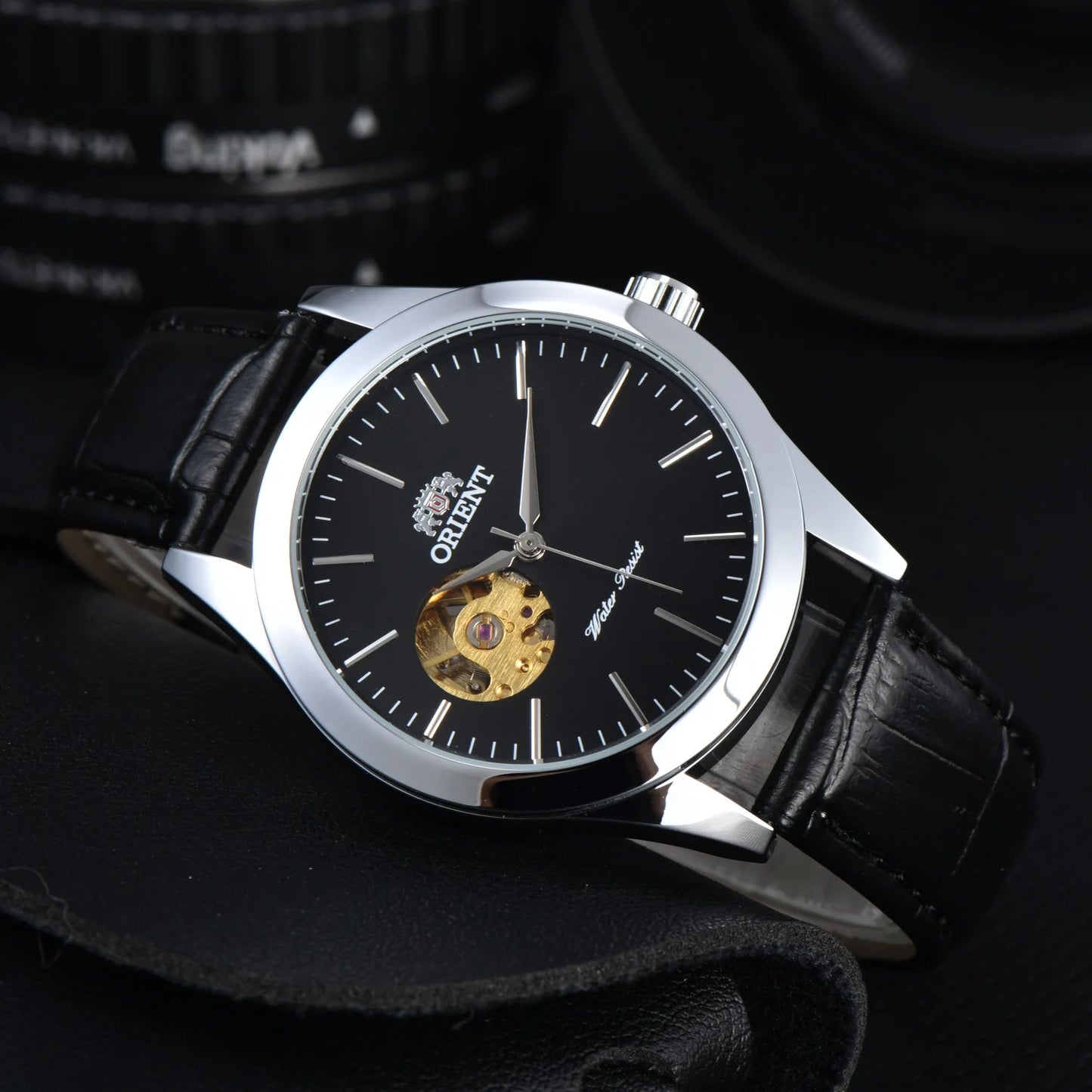 Orient Watch Refurbished Japanese Fully Automatic Mechanical Watch Hollowed Out Business Men's Watch Stainless Steel Strip