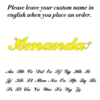 Custom Name Necklace for Women Personalised Cursive Letter Pendant Stainless Steel Jewelry Men Chain Choker Collar Personalizado