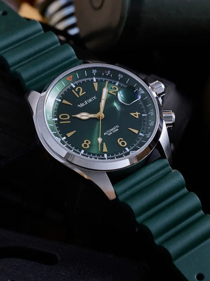 Milifortic Watch Climb S089 NH35 Automatic Mechanical Movement Calendar Compass Bezel C3 Luminous 39.5mm Sport Watch Men 10Bar