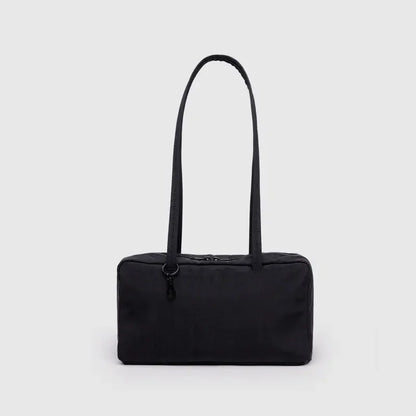 Simple Large-capacity Square Shoulder Bag Fashion Plaid Nylon Handbag Durable Canvas Material Travel Bag Daily Use Storage Bag