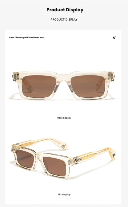 JMM BELVEDERE Vintage Square Retro Sun glasses for man Fashion Women sunglasses 2025 3D Carving and Gemstone Design sunglass man