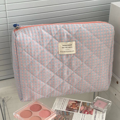 Airfriend Makeup Bag Pink Cosmetic Girl'S Toiletry Soft Makeup Cute Cosmetic Bag Toiletry Organizer Women'S Travel Cosmetic Bag
