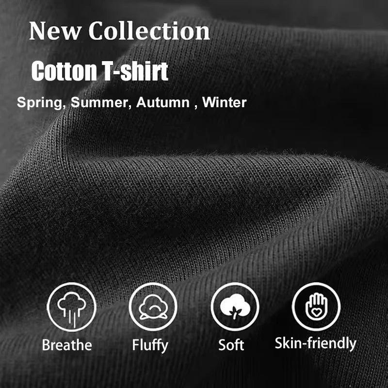Summer Men's Nostalgic Retro DVD Video Letter Printed Round Neck T-shirt Neutral 100% Cotton Soft Breathable Short Sleeve