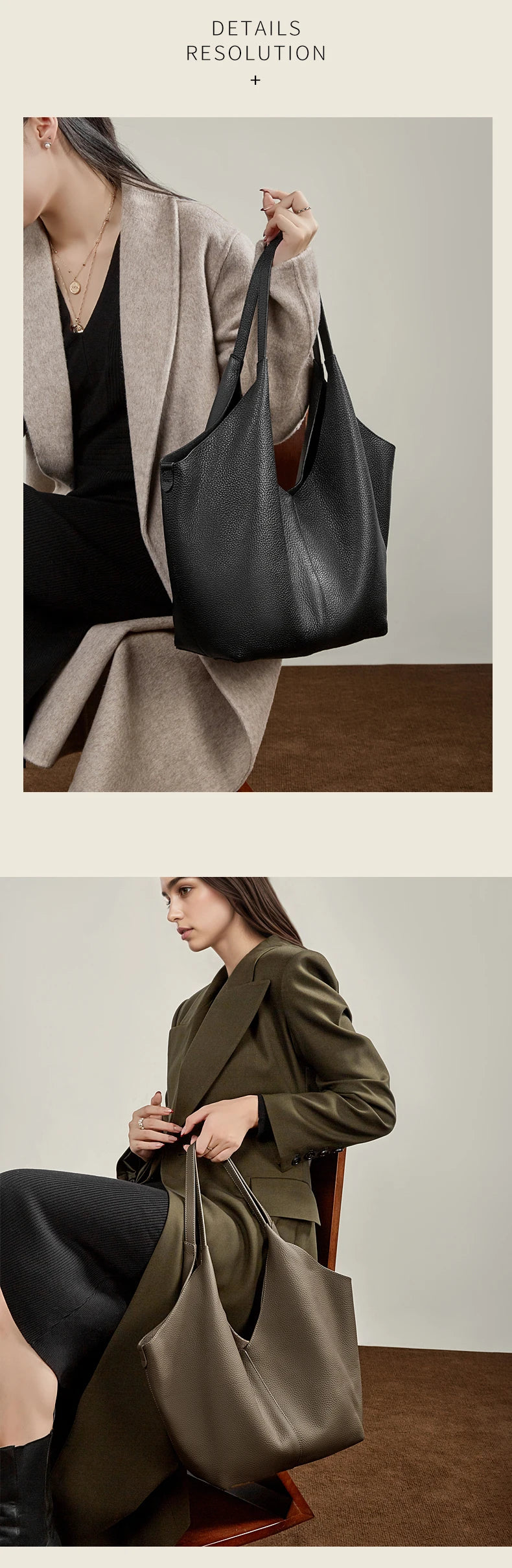 Hifashion Cow Genuine Leather Large Underarm Shoulder Bags For Women 2026 Luxury Designer Shopping Tote Office Ladies Handbags
