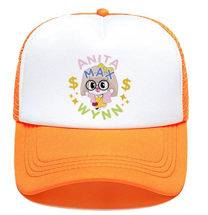 Trendy Anita Max Wynn Foam Trucker Hat Cute Mesh Snapback Caps Boy Girl Sun Beach Baseball Cap Female Summer Breathable Visor