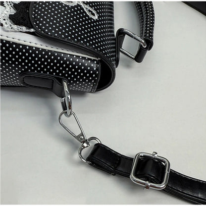 Fashion Polka Dot Ladies Piano Bag New Style Niche Underarm Shoulder Bag Sweet Personality Piano Backpack Women's Bag Square Bag
