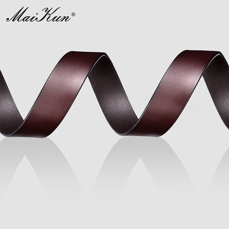 Maikun Genuine Leather Men's Belt Large Size Casual Belt   Alloy Pin Buckle Business Suit Belt Father's Day Present Gift