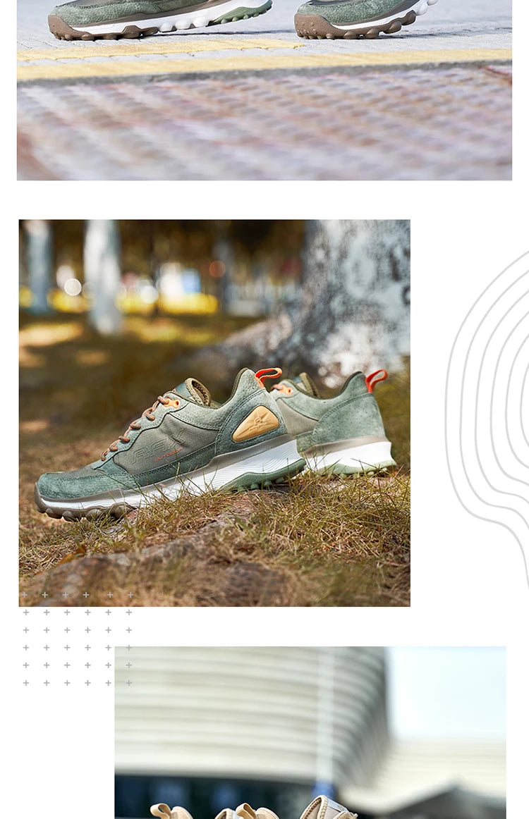 RAX Running Shoes Men&Women Outdoor Sport Shoes Breathable Lightweight Sneakers Air Mesh Upper Anti-slip Natural Rubber Outsole